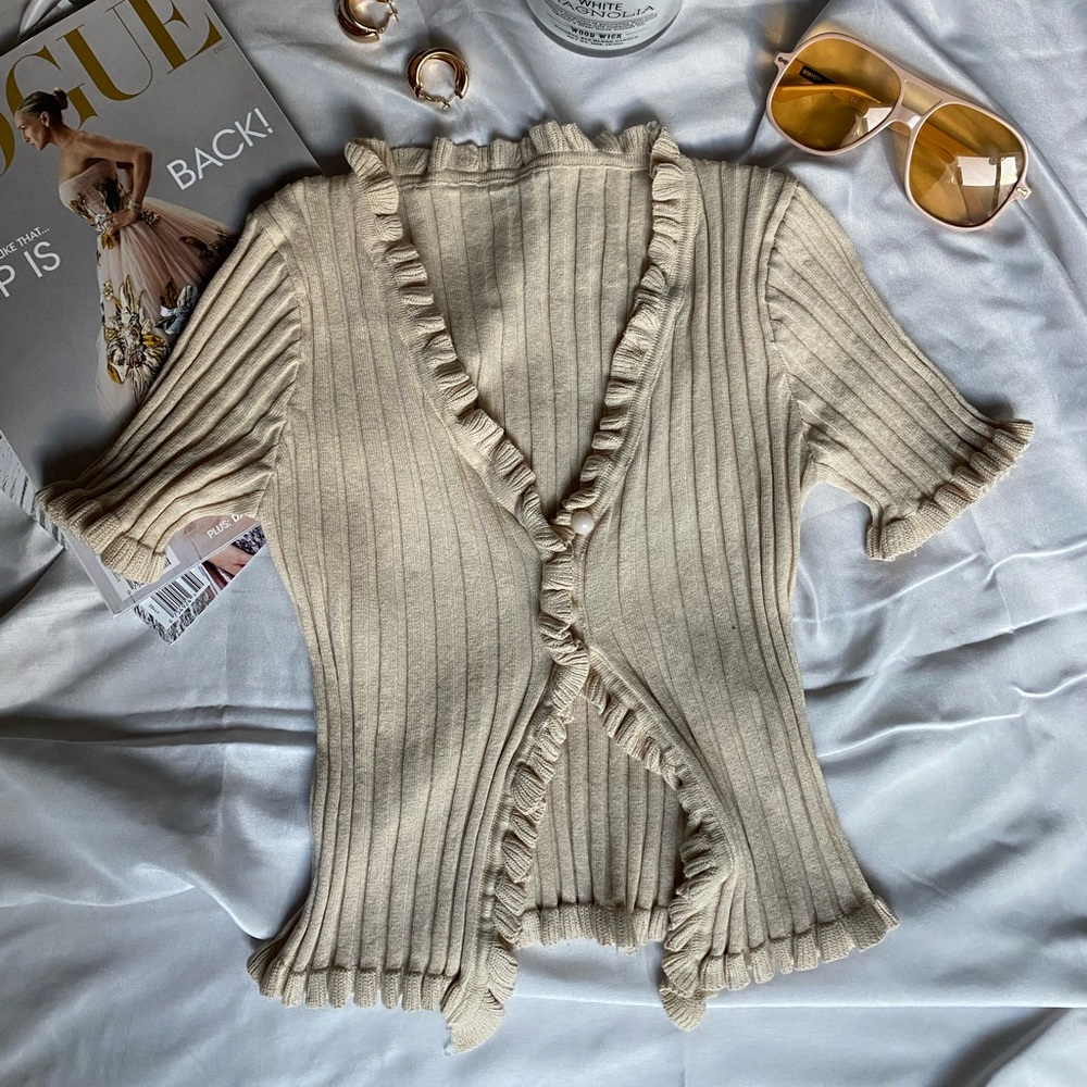 Beige Crop Top